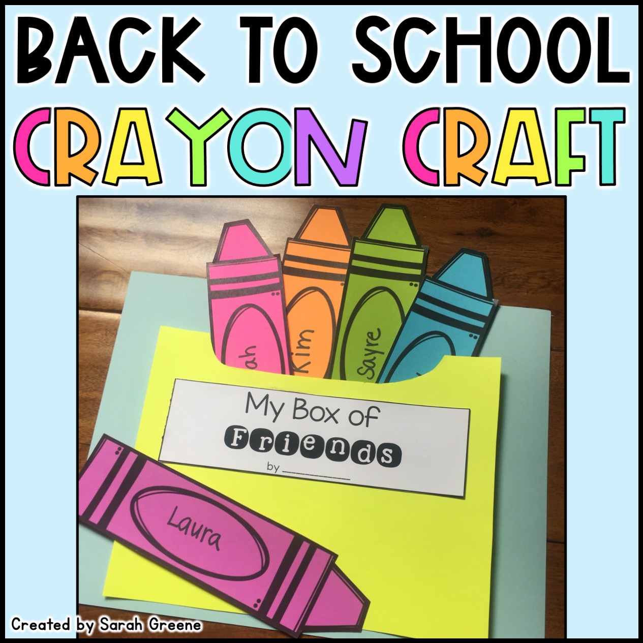 Back to School Crayon Name Craft