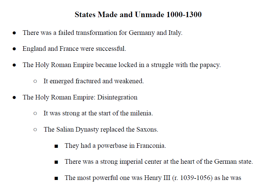 States Made and Unmade 1000-1300 Notes