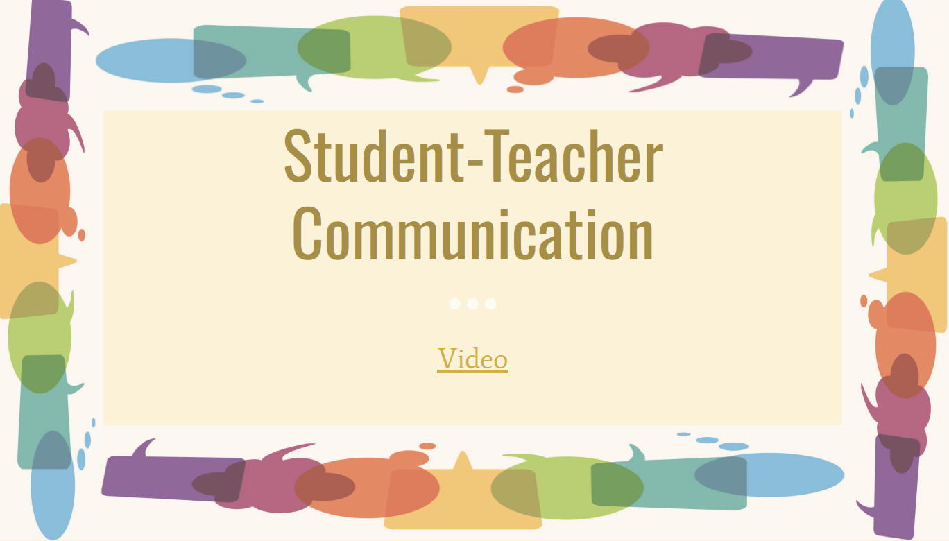 Student-Teacher Communication Presentation