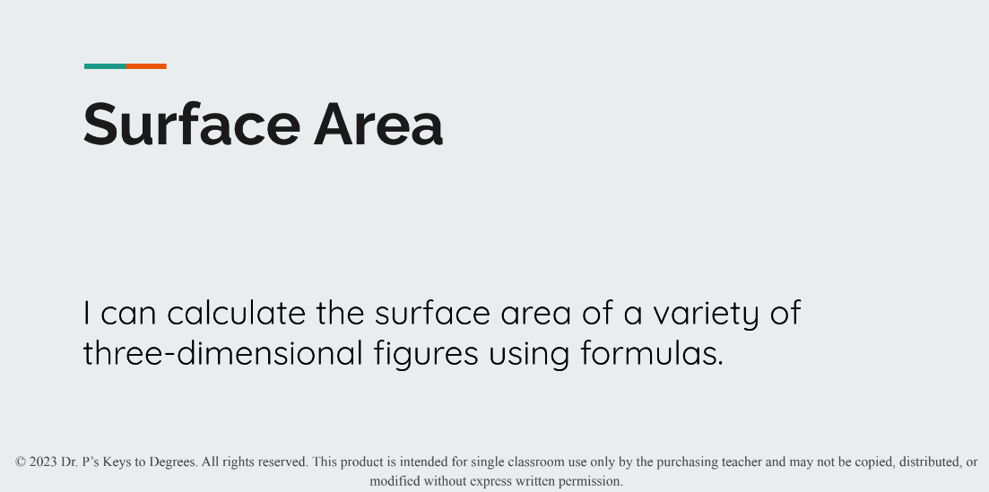 Surface Area Slides