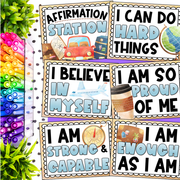 Travel Adventure Affirmation Station | Positive Classroom Decor ...