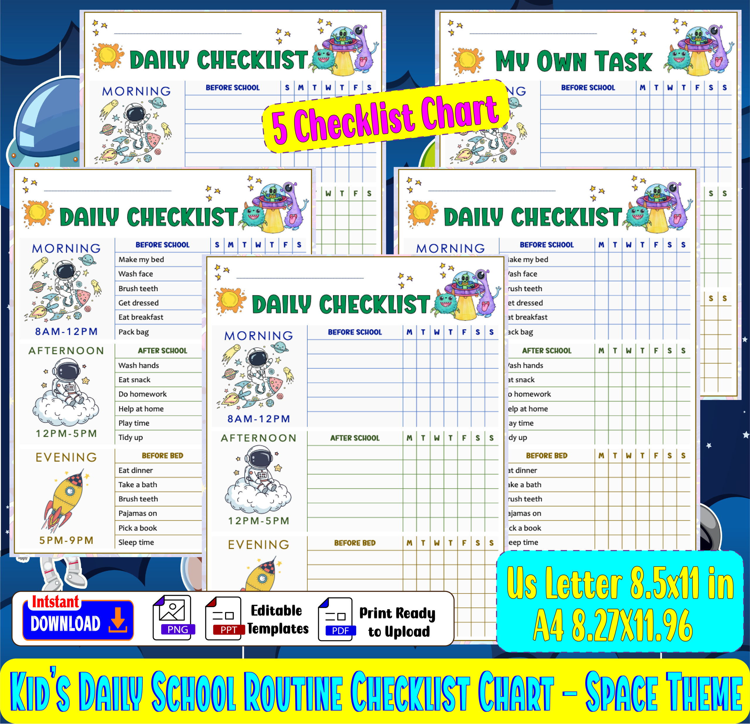 School Day Routine Chart