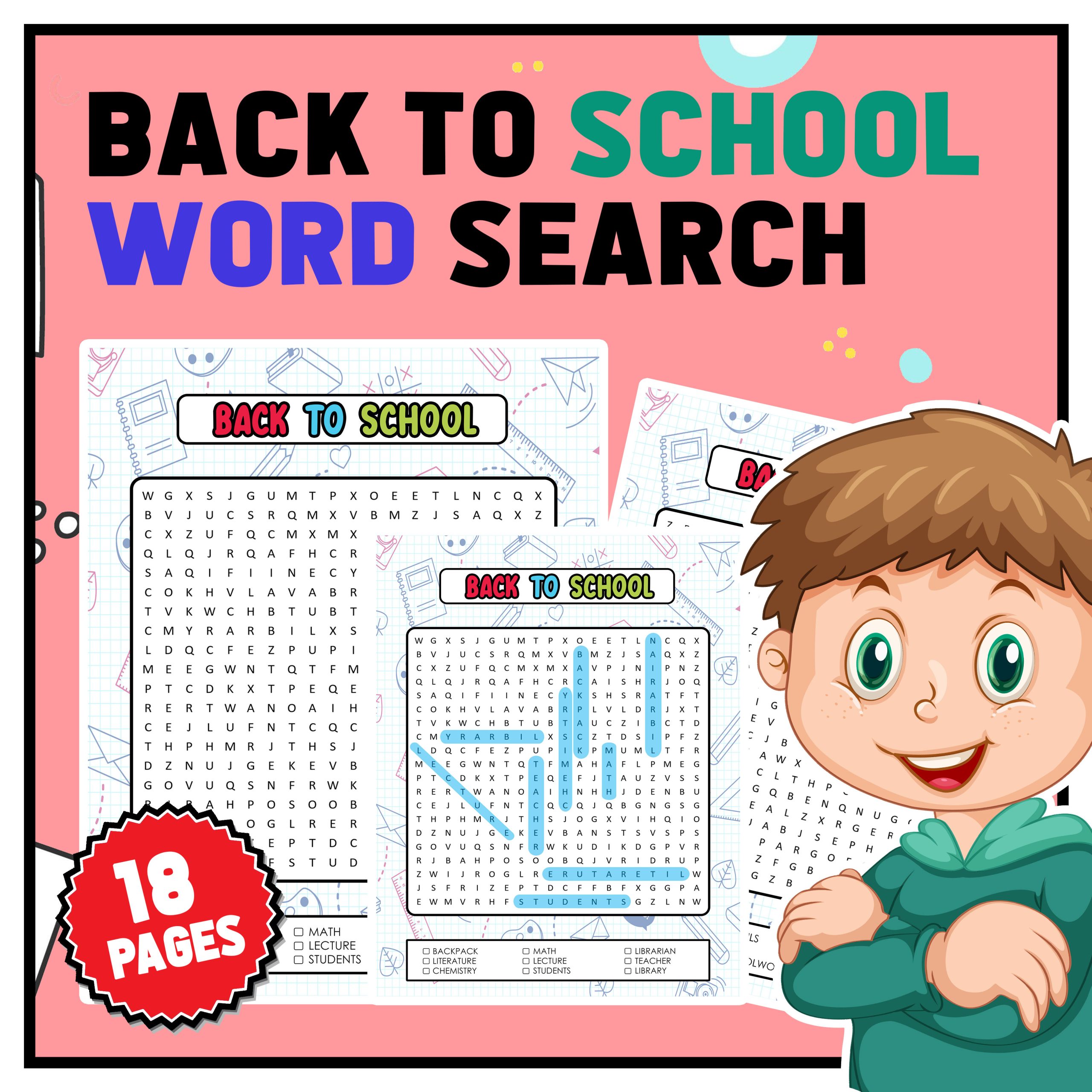 Back to School Word Search