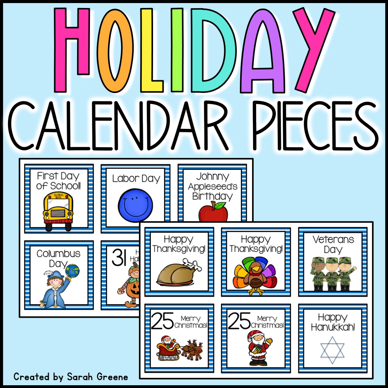 Holiday Calendar Pieces