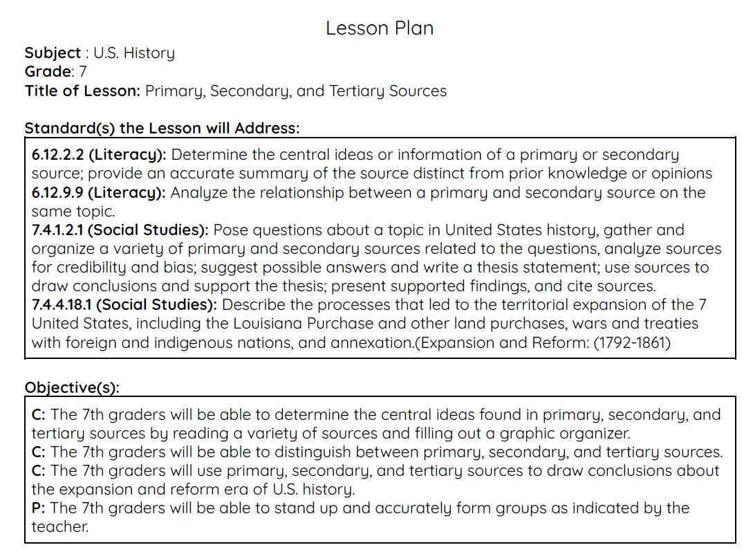 The Difference Between Primary, Secondary, and Tertiary Sources Lesson Plan