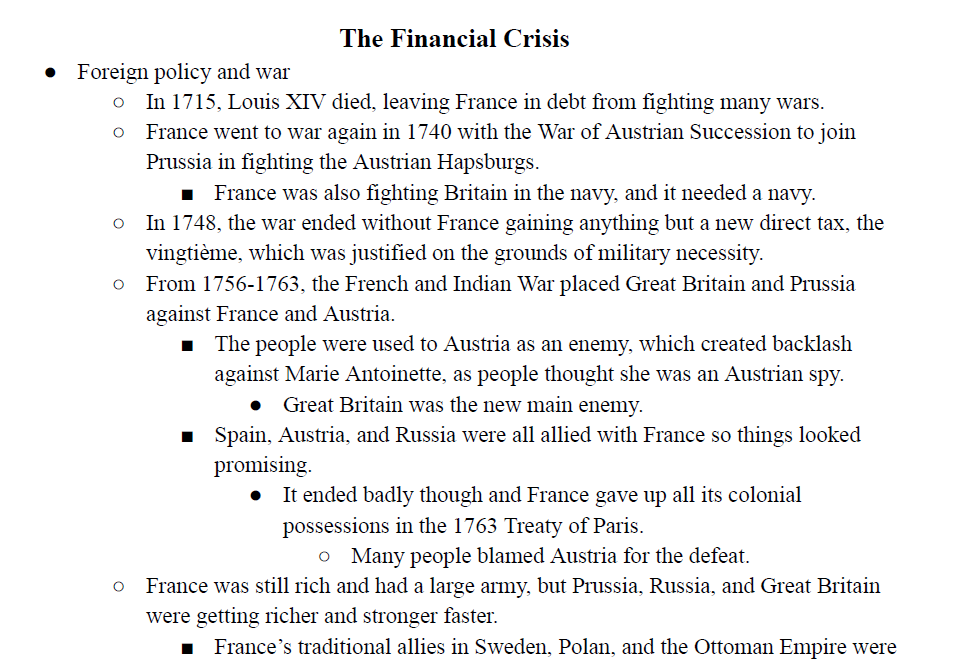 The Financial Crisis Notes