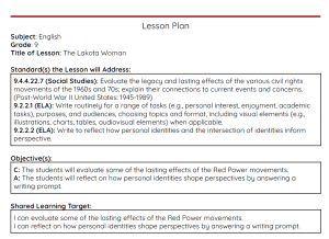 The Lakota Woman Lesson Plan