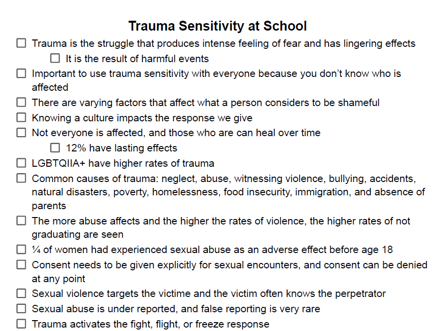 Trauma Notes
