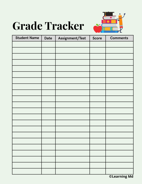 Student Data Tracking Pack | Grades, Attendance & Progress - Made By ...