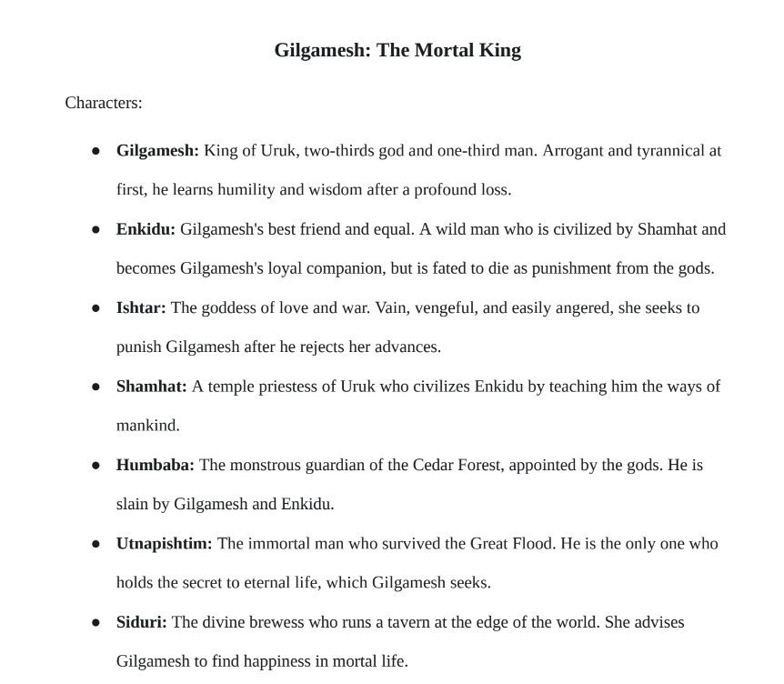 Gilgamesh Play