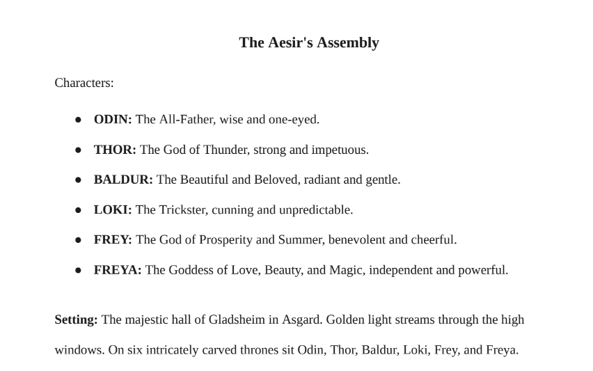 The Gods of Asgard Play