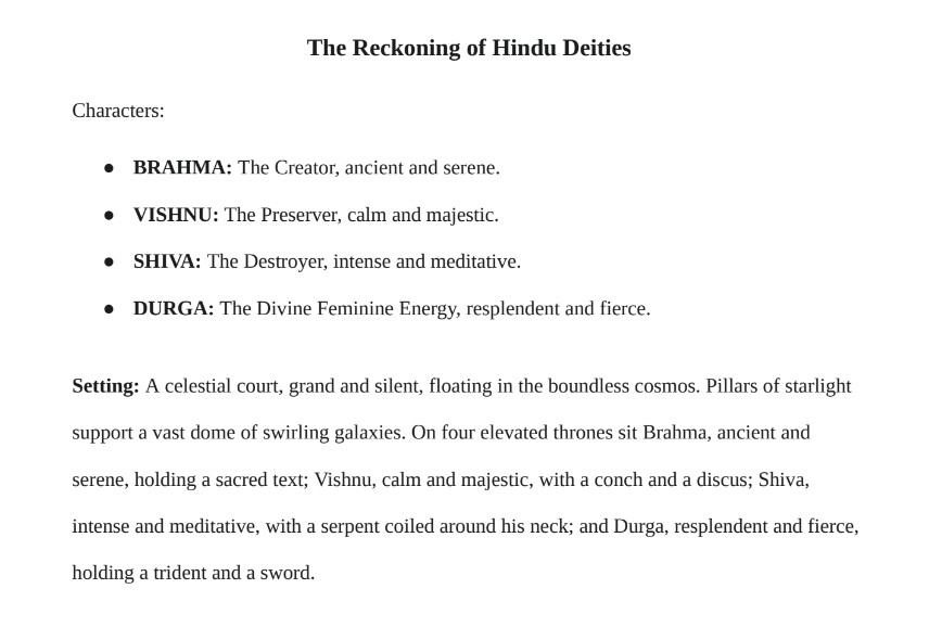 The Gods of Hinduism Play