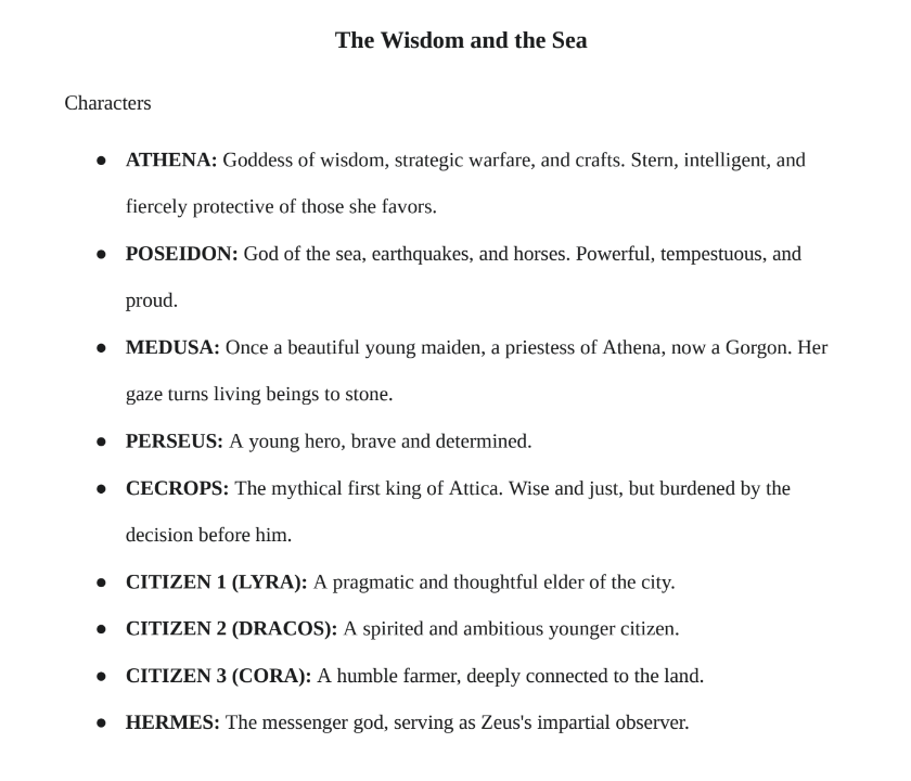 Poseidon and Athena Fight Over Athens Play