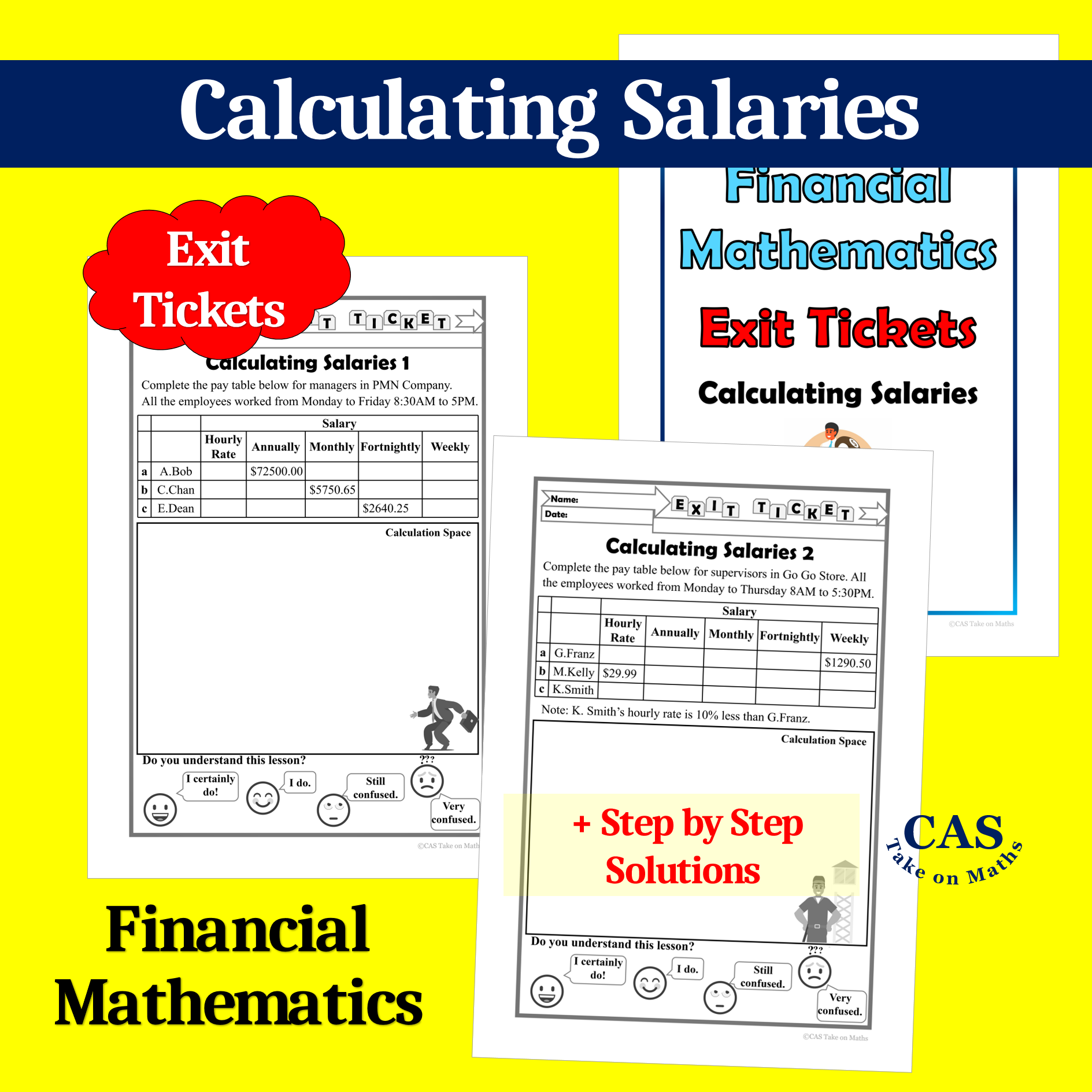 Financial Maths Exit Tickets –Wages, Salaries & Income Conversions (Grades 9–12)