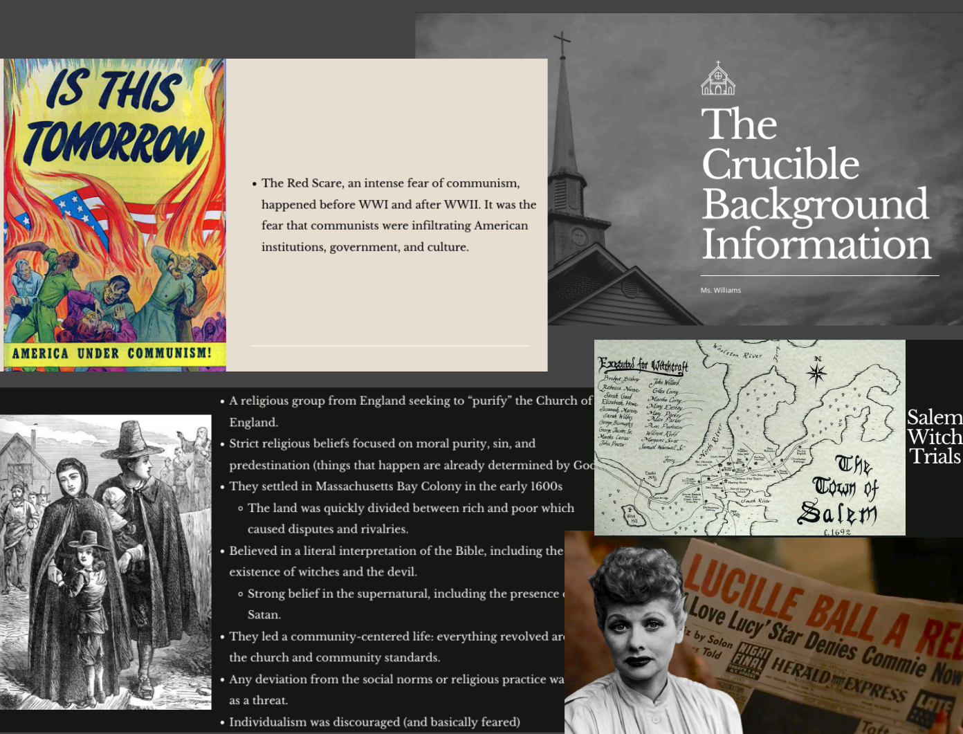 Crucible Background Information-McCarthy, Red Scare, Arthur Miller, Witch Trials
