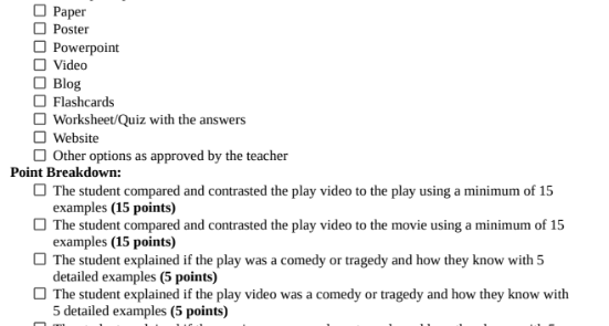 Theater and Drama Basics Materials