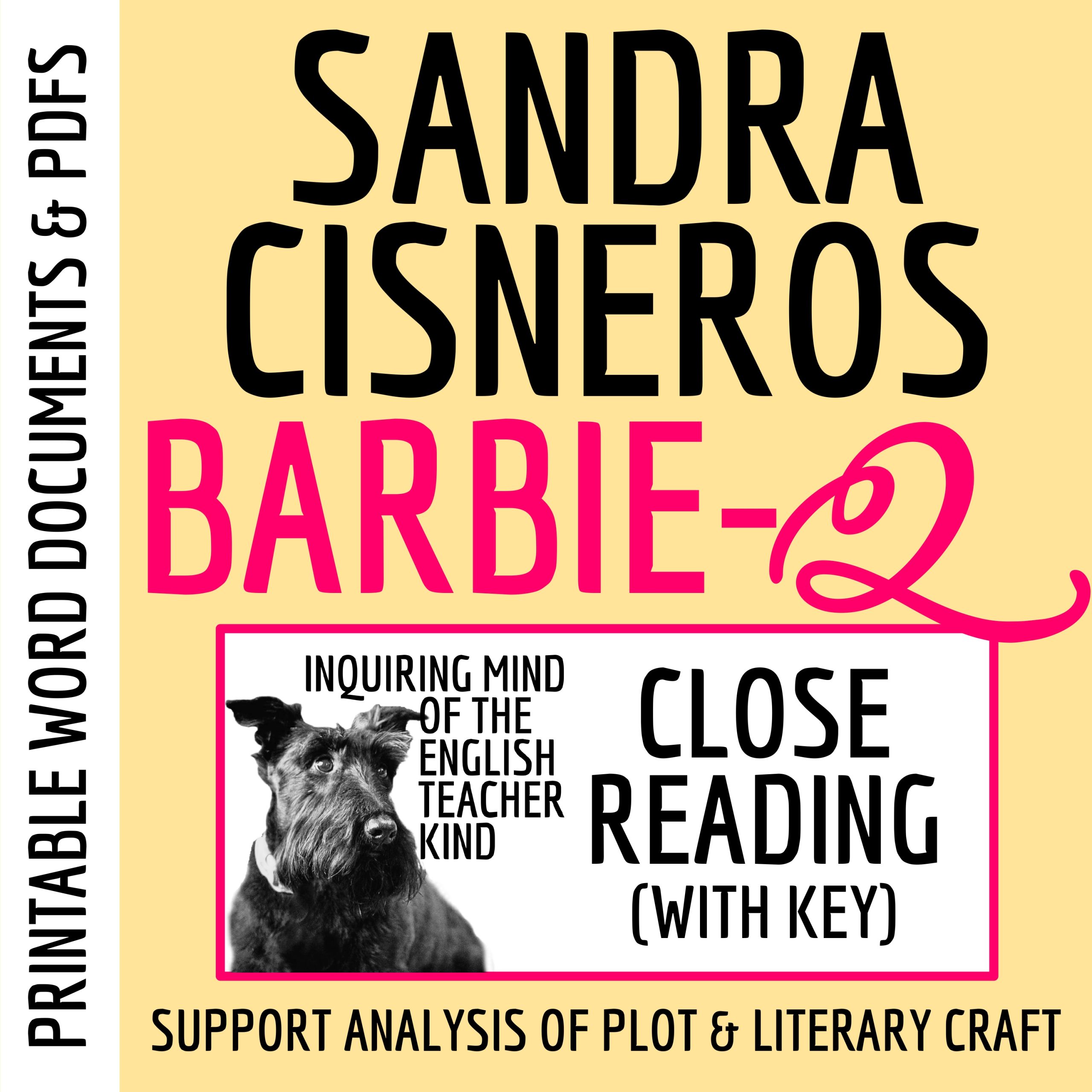 "Barbie-Q" by Sandra Cisneros Literary Analysis Worksheet | Critical Reading Activity