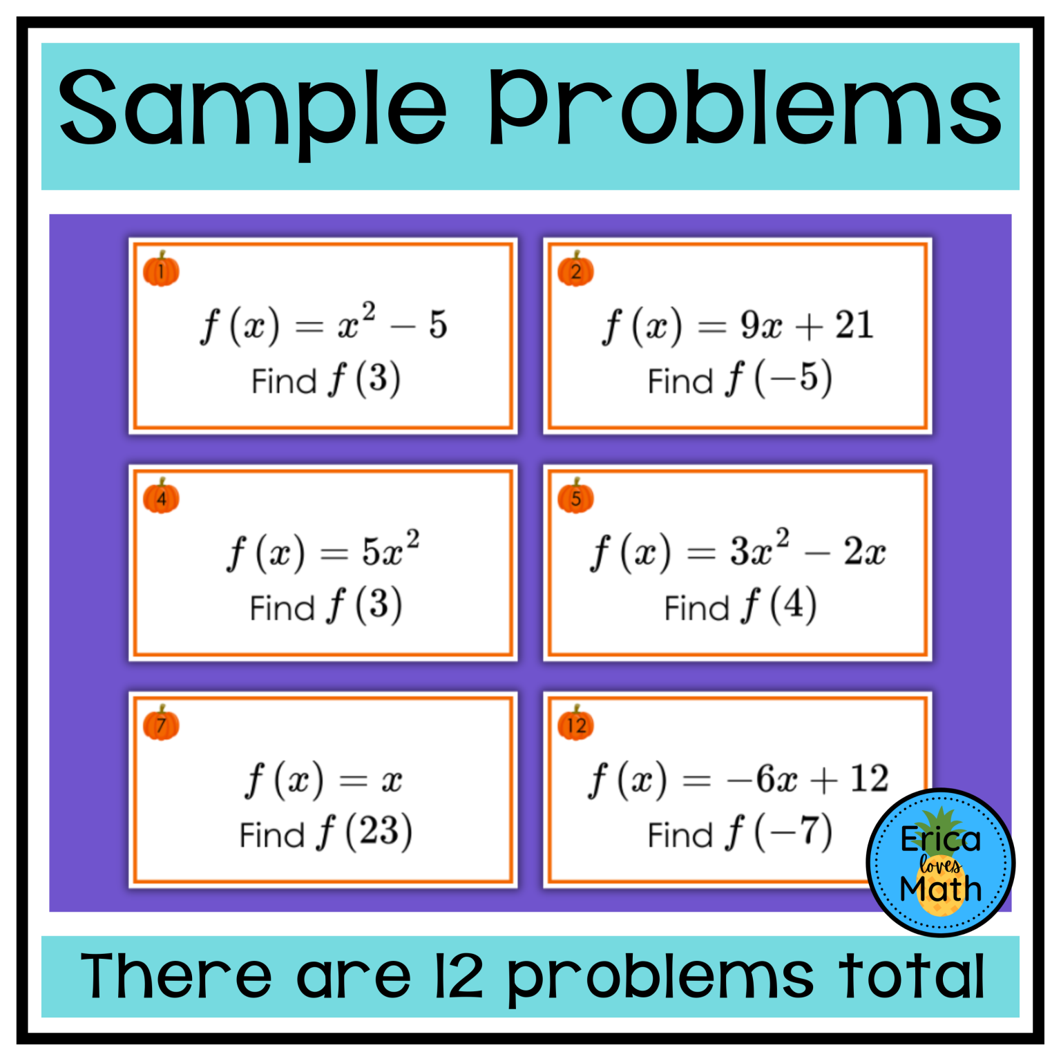 Evaluating Functions using Function Notation Digital Activity for Fall ...
