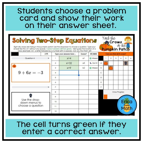 Solving Two-Step Equations with Integers Self-Checking Digital Activity ...