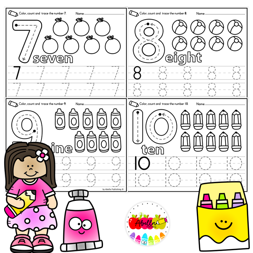 Preschool Beginner Math Worksheets for Kindergarten | Pre-K Numbers 1 ...