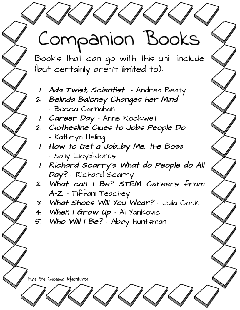 Read-Aloud Book List for Jobs and Community Helpers | Kinder-2nd