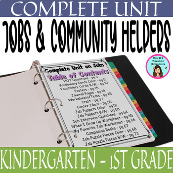 Jobs Community Helpers COMPLETE UNIT - DIFFERENTIATED