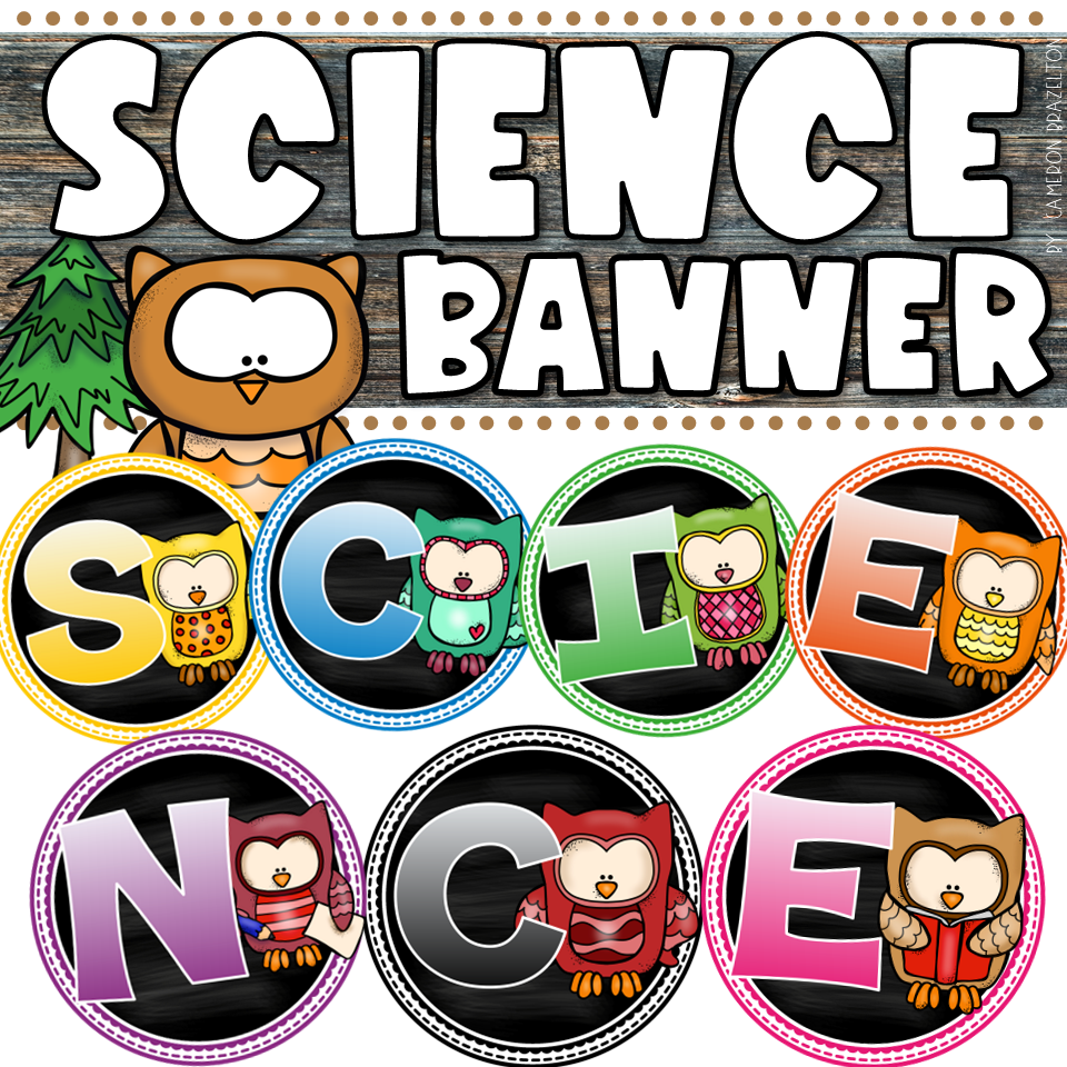 Science Banner Owl Theme | Classroom Decor & Bulletin Board Heading