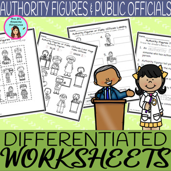 Authority Figures & Public Officials Unit Worksheets - DIFFERENTIATED