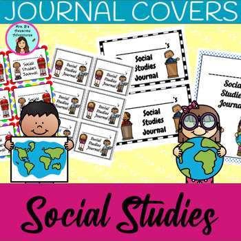 Social Studies Journal Notebook Covers Color and Black and White