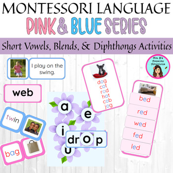 Montessori Pink and Blue Language Cards