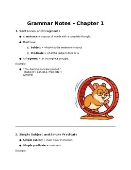 Grammar Notes – Chapter 1: Sentence Types, Structure, and Lolly the Llama Examples (Grades 3–5)