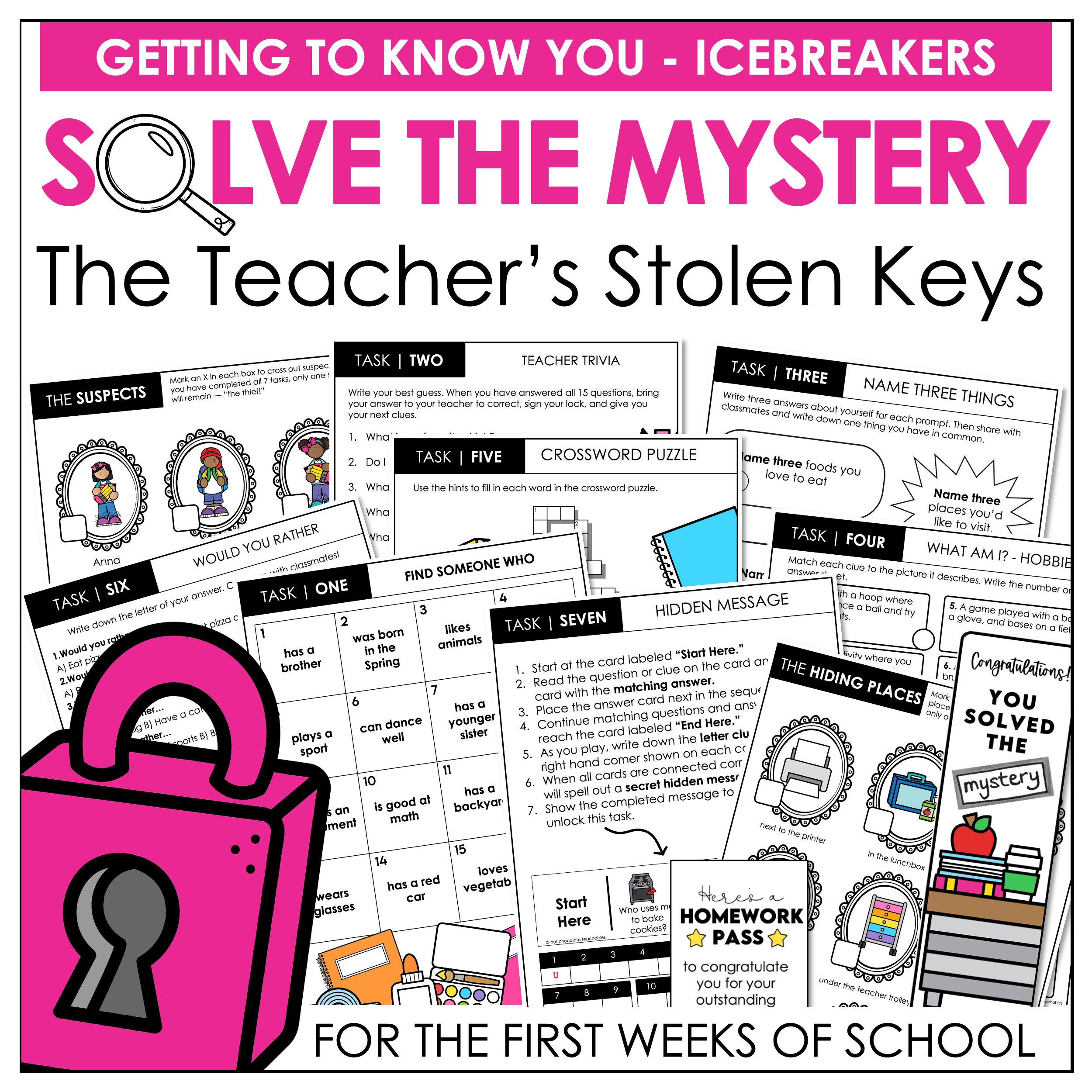 Icebreaker Escape Room | ESL ELL Getting to Know You Activities | Back to School