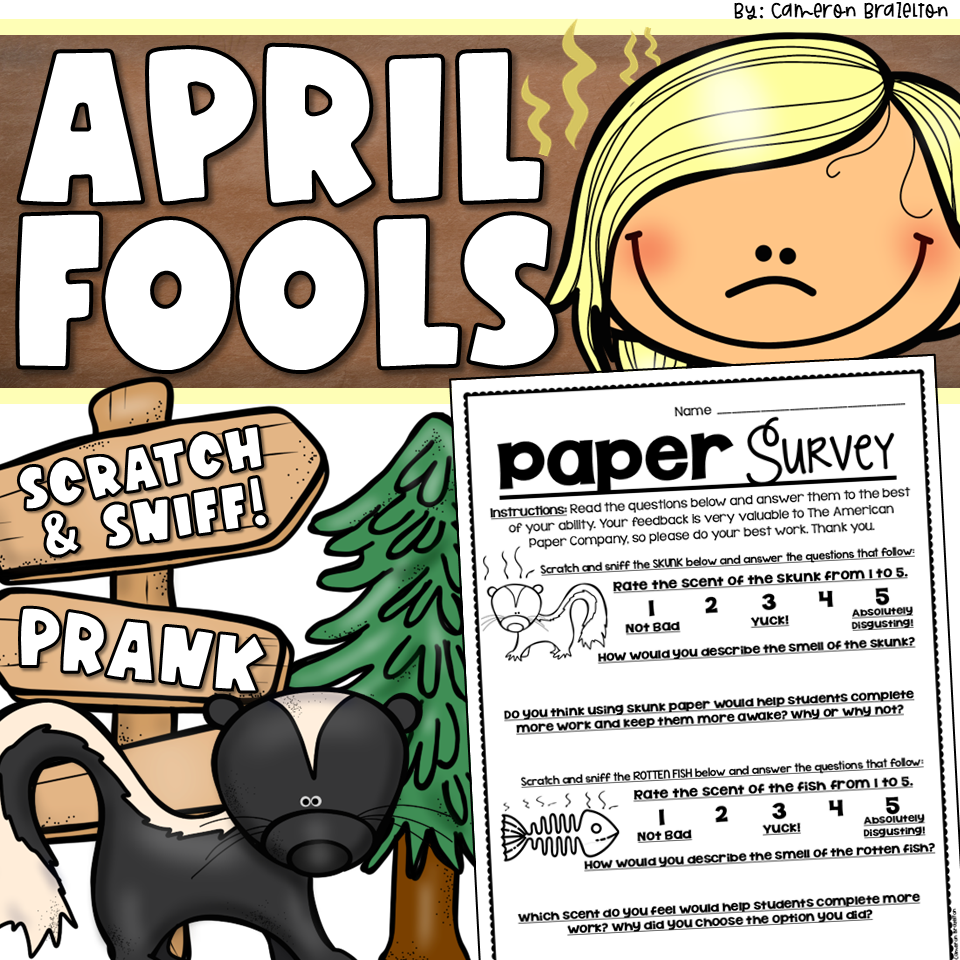 April Fool's Day Prank Scratch and Sniff Paper Stinky Scents