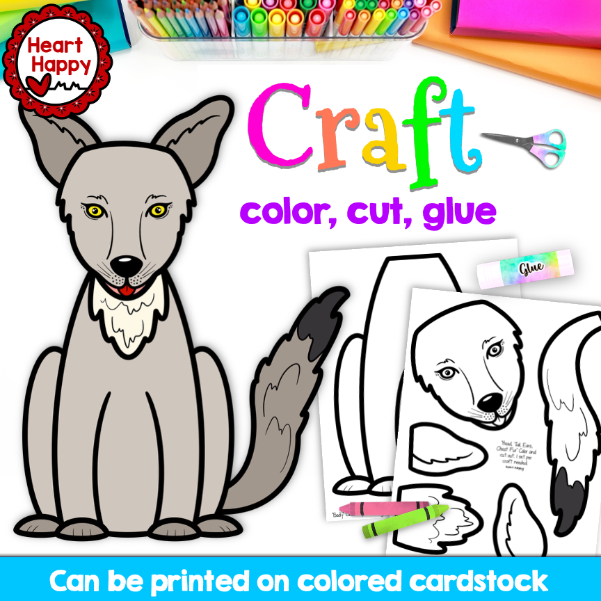 Coyote Craft | Desert Animals | Letter C | South Dakota state symbols