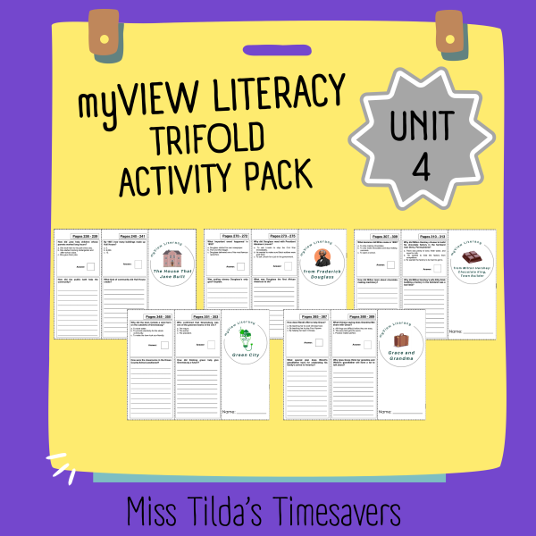 Grade 3 myView Literacy Activity Pack - Unit 4 - Made By Teachers