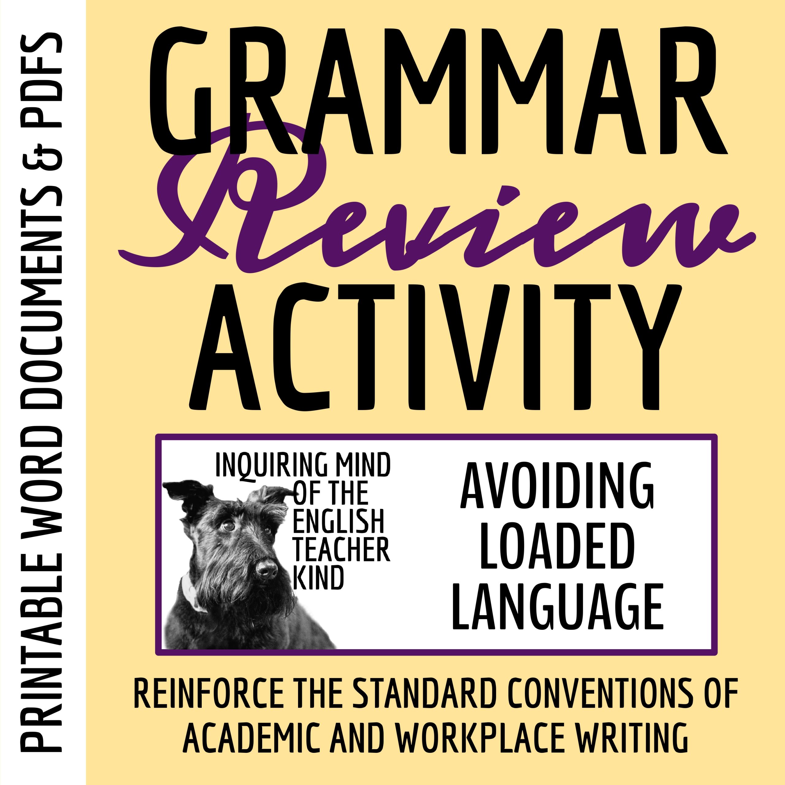 Grammar Review Worksheet on Loaded, Manipulative, and Emotive Language | Connotation