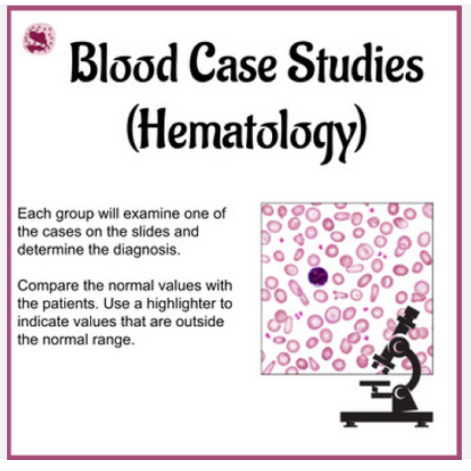 Blood Case Studies Diagnosing Patients Google Slides Activity VIRTUAL Lab