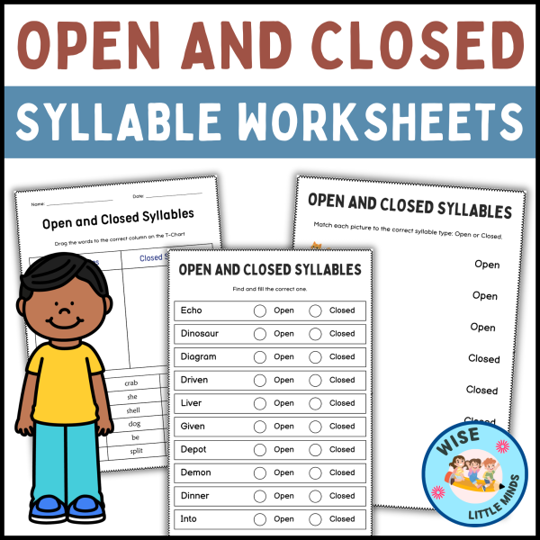 Open and Closed Syllables Grammar Worksheets - Open and Closed Syllable ...
