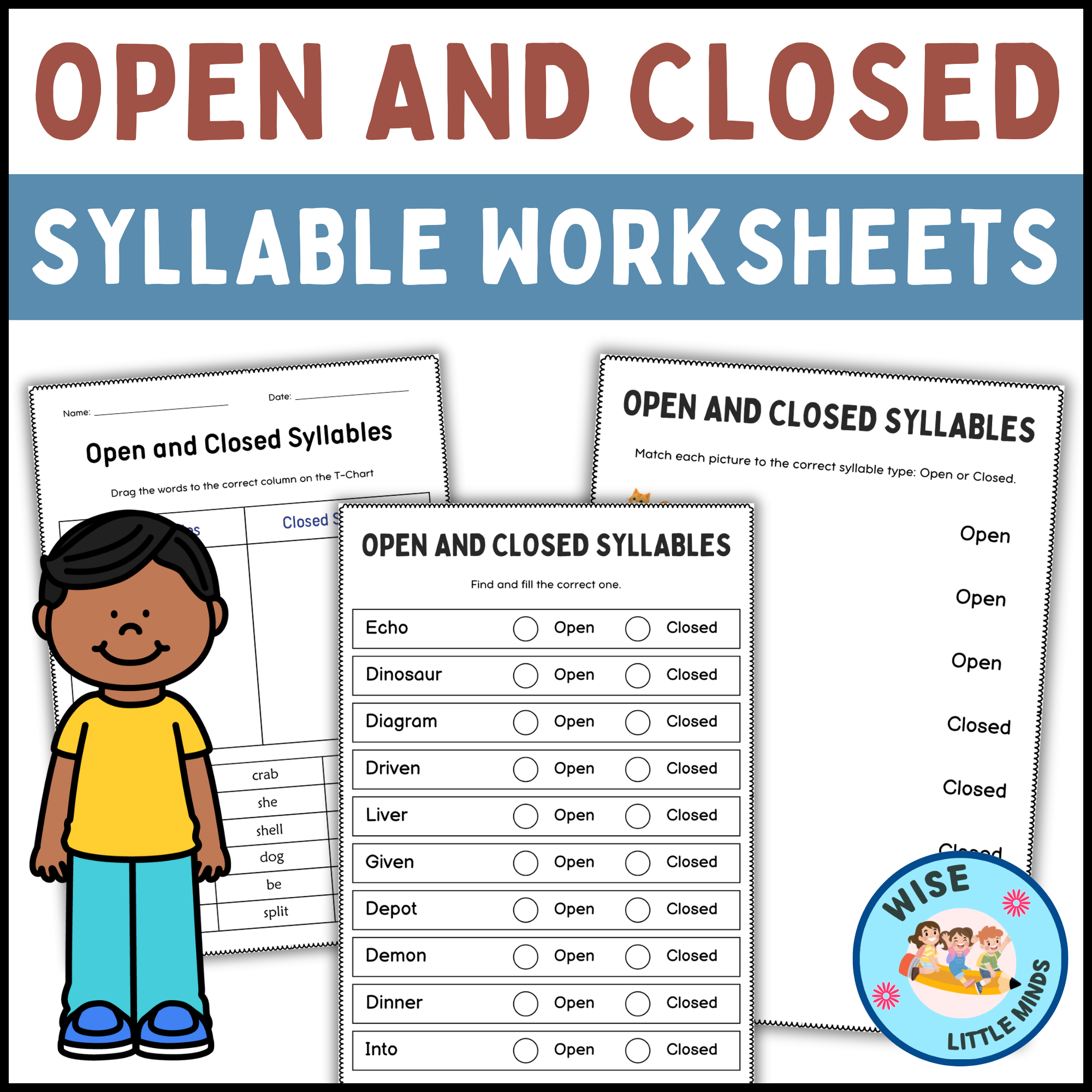 Open and Closed Syllables Grammar Worksheets - Open and Closed Syllable Sort