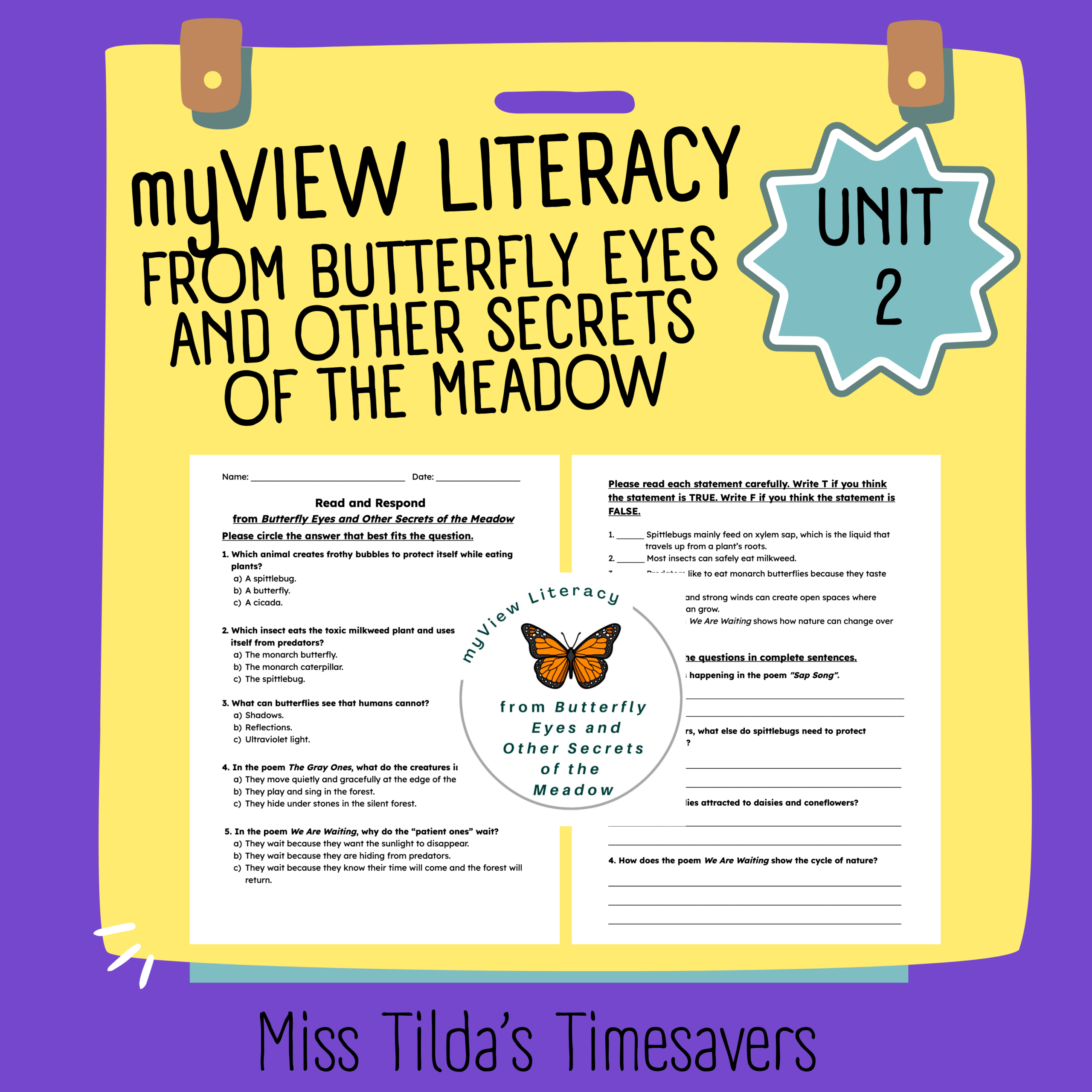 from Butterfly Eyes and Other Secrets of the Meadow - myView Literacy 4