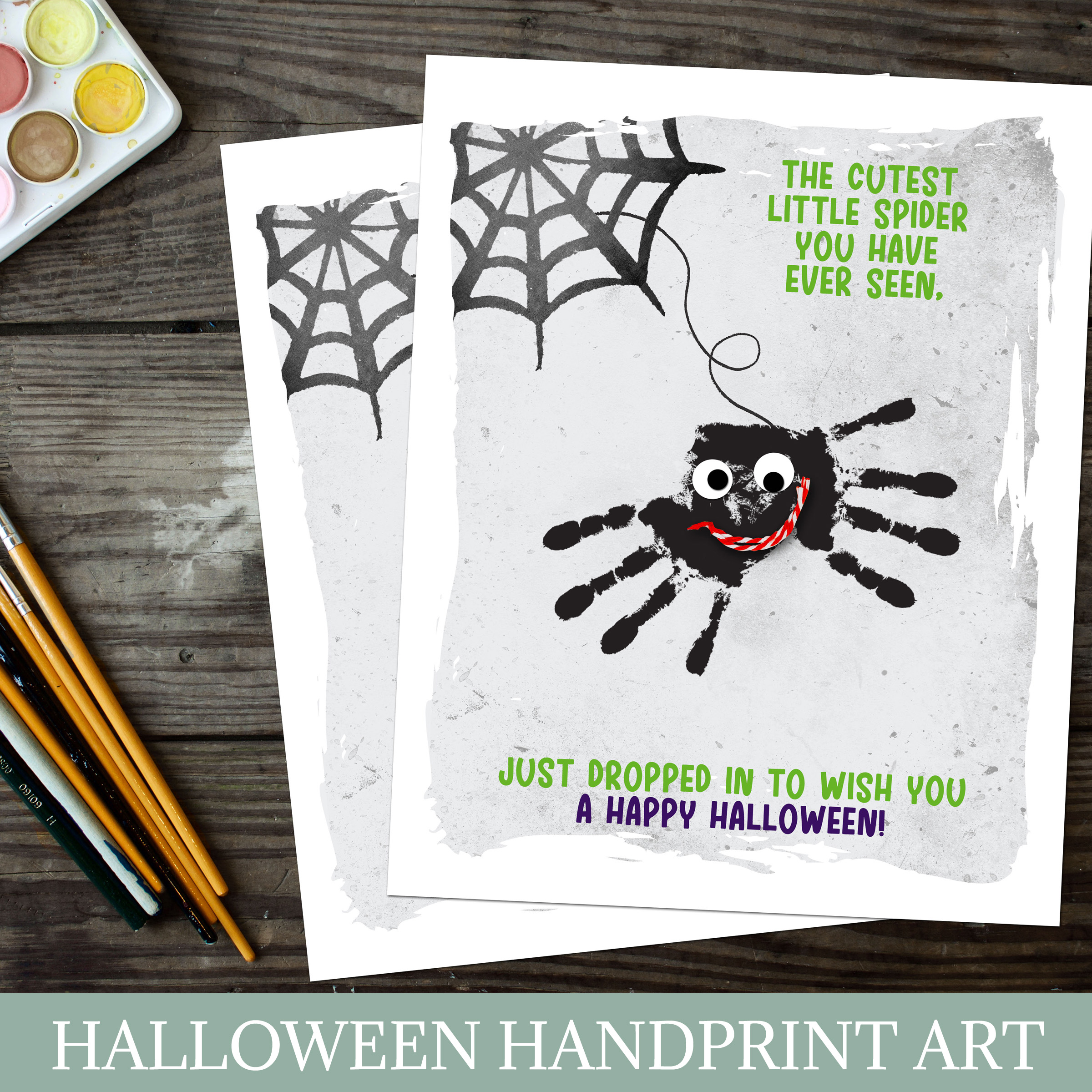 Spider Handprint Art- DIY Halloween Craft for Kids
