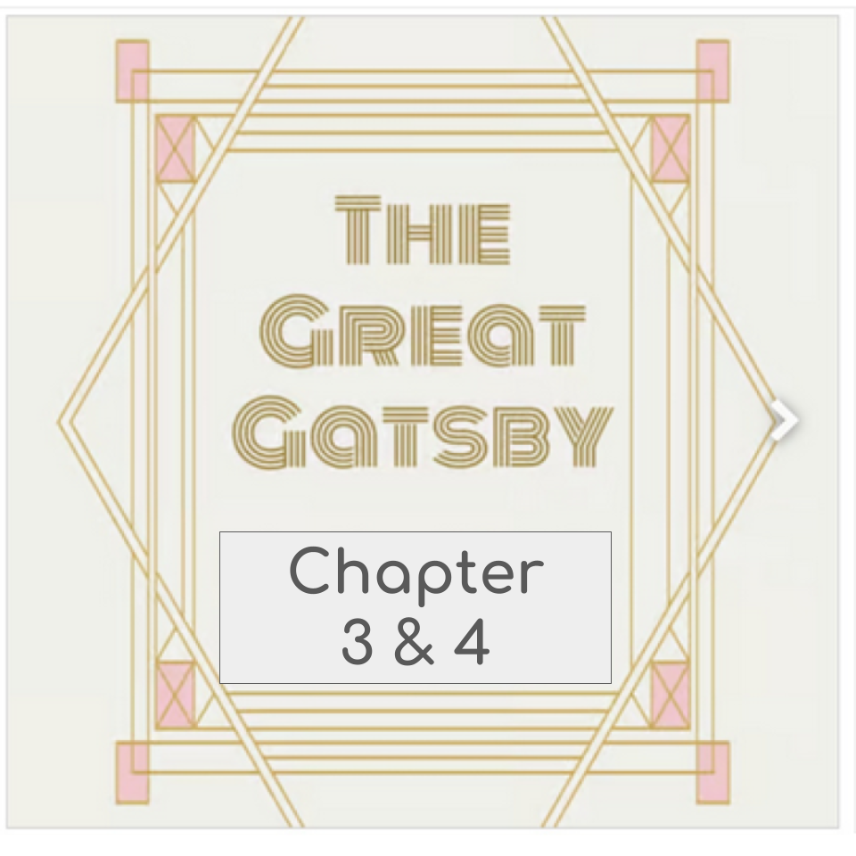 The Great Gatsby Chapter 3 and 4 Google Slides Activity - HS English
