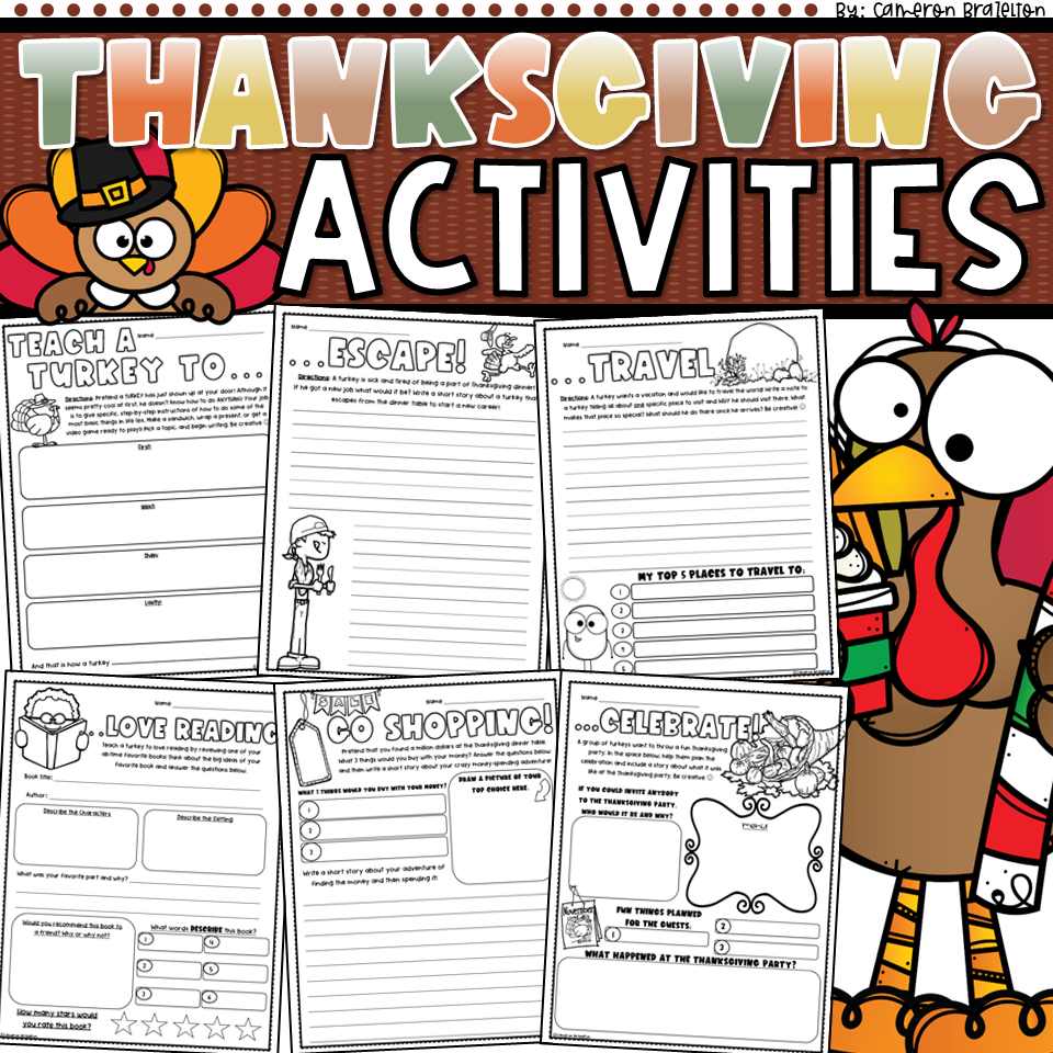 Thanksgiving Turkey Writing Activities | Fall Creative Writing Prompts