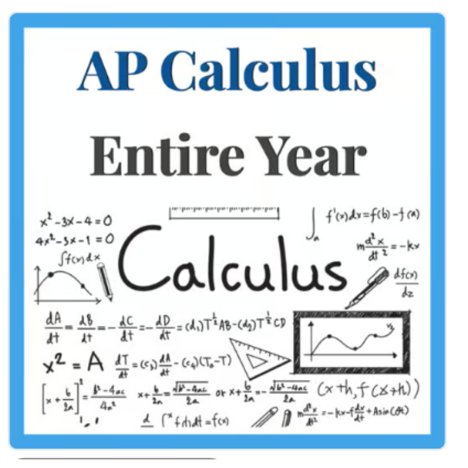 AP Calculus ENTIRE YEAR COURSE of Powerpoint Lessons, Notes & Worksheets