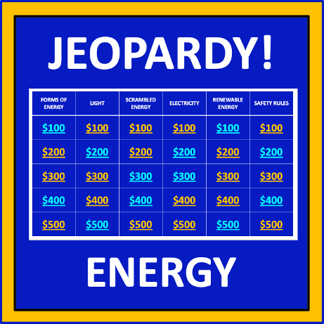 Energy Jeopardy - an interactive science game