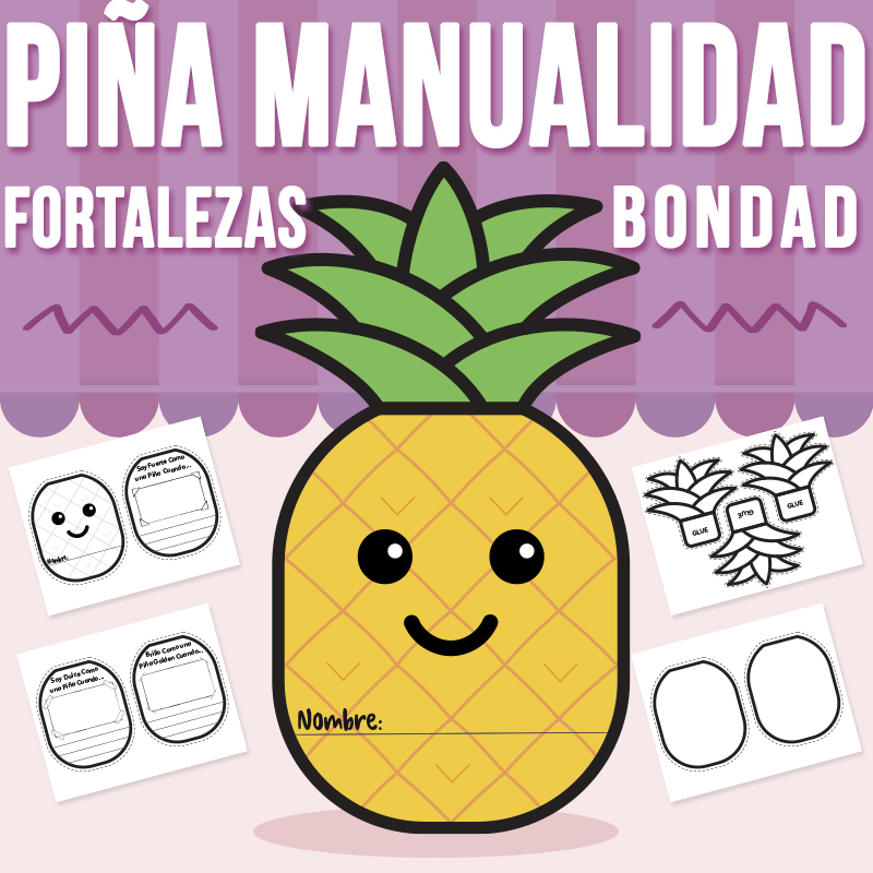Piña Manualidad con Escritura sobre Fortalezas y Amabilidad Actividad SEL