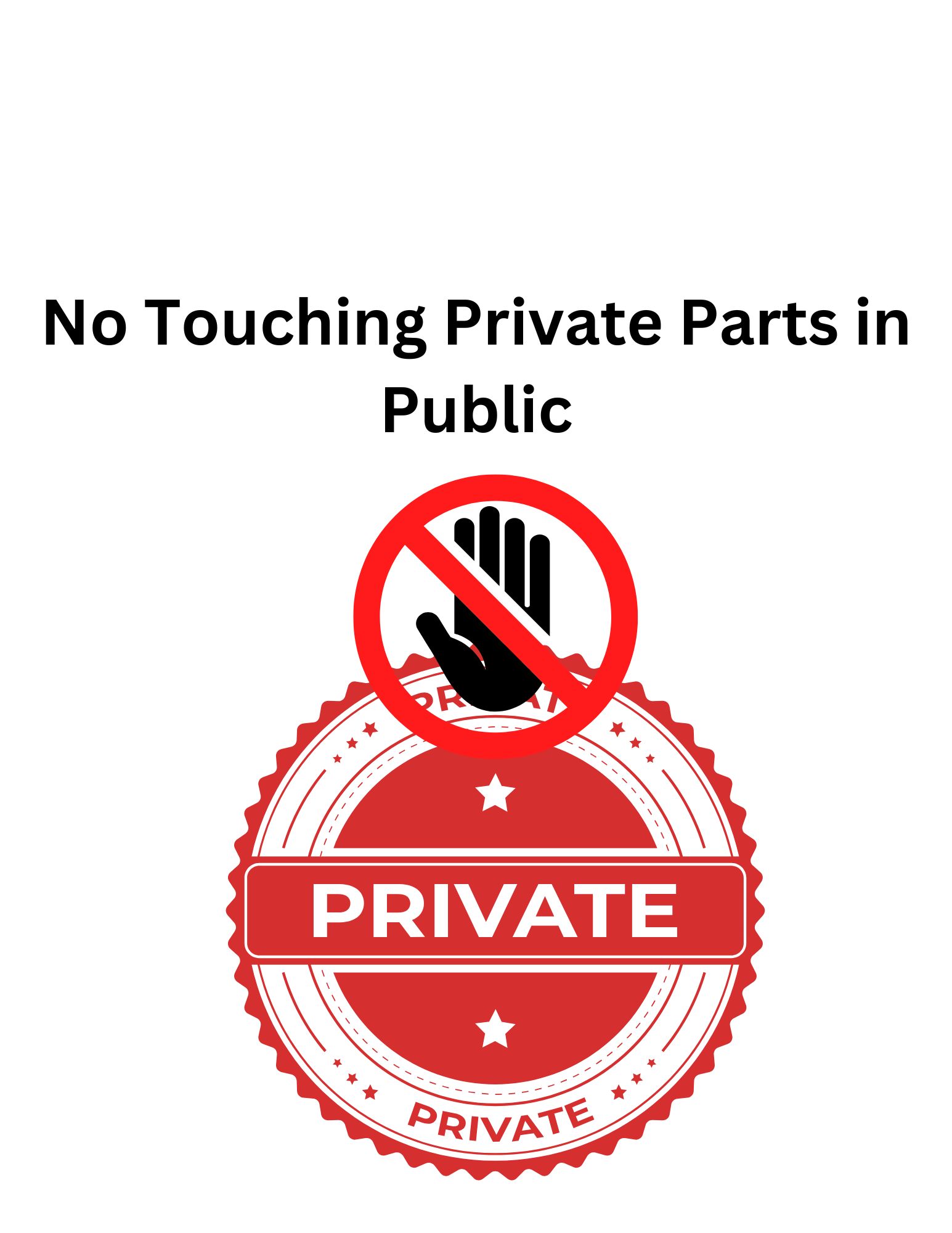 No Touching Private Parts in Public | Body Safety Social Story | Personal Space