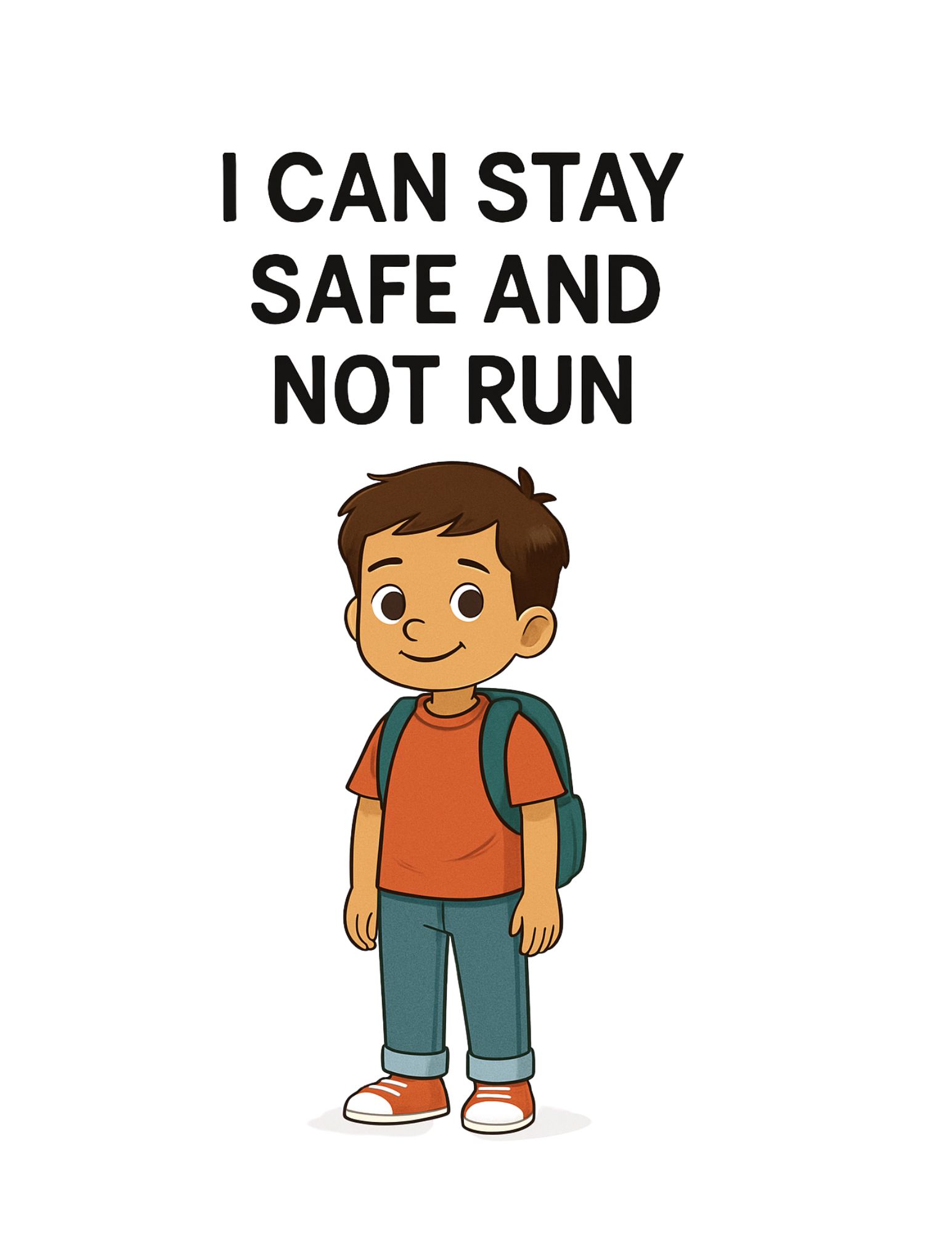 I Can Stay Safe and Not Run – Social Story for Elopement, Impulsivity, and Behav