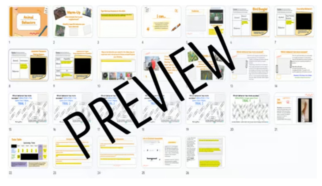 Animal Behaviors Google Slides Activity & Fish Spawning Virtual Lab