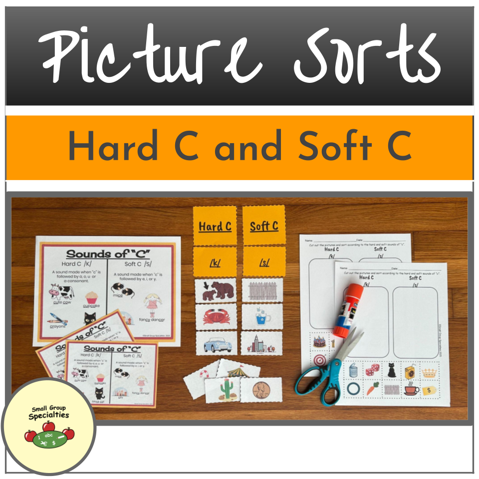 Hard & Soft C - Picture Sorts w/ Anchor Chart